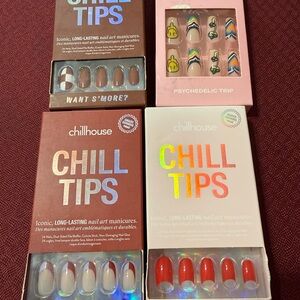 Chillhouse Chill Tips Press-On Nail Set - Neutral & Red Mix